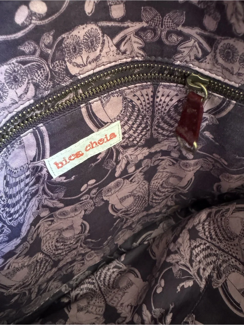 Anthropologie Bica Cheia Burgundy Slouchy Hobo Bag Patent Leather